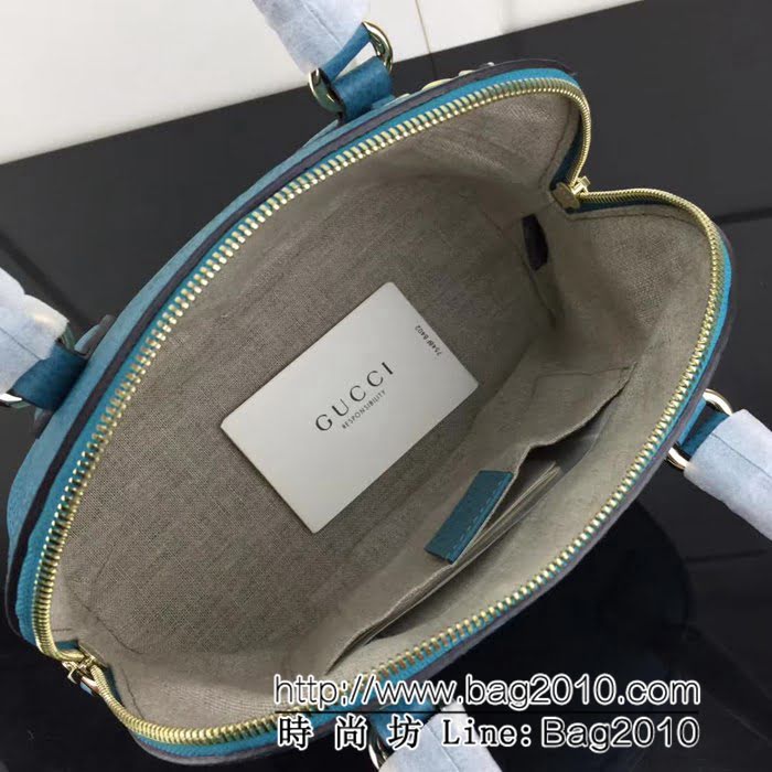 GUCCI古馳原單 新款專櫃品質原單貨實物實拍449661 藍色手提單肩斜挎包 HY1133